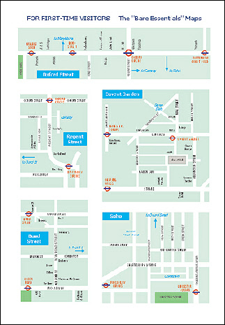 Bare essentials London shopping map