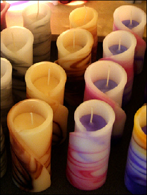 Candles at London's Jubilee Market