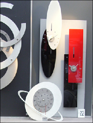Unique clock designs in Covent Garden market