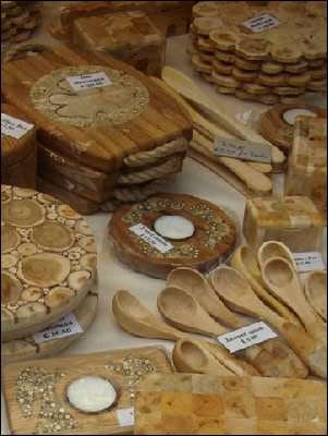Kitchenware at the Apple Market in London's Covent Garden