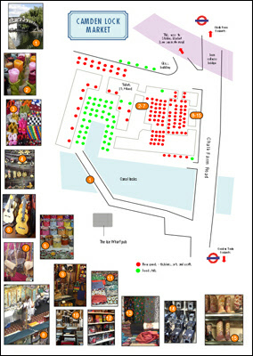 Plan of Camden Lock Market in London