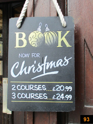 Book early for Christmas sign