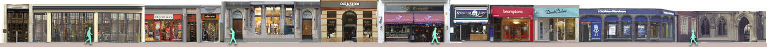 Restaurants, shops and cafes on Kensington High Street