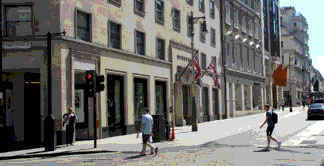 Flagship stores in London's Mayfair on New Bond Street