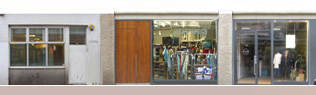 Berwick Street shops: Misan fabrics, Other shop clothing, Gosh comics