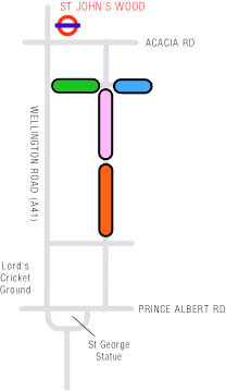 Shopping map of St John's Wood High Street