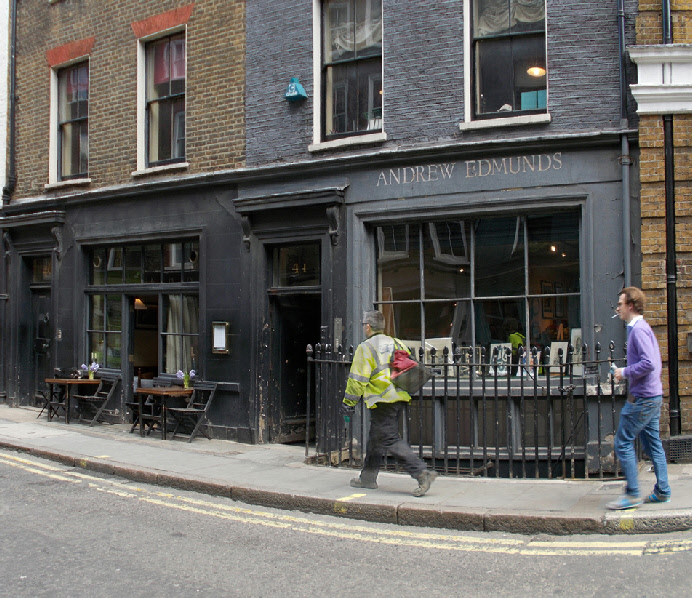 Andrew Edmunds restaurant on Lexington Street in Soho