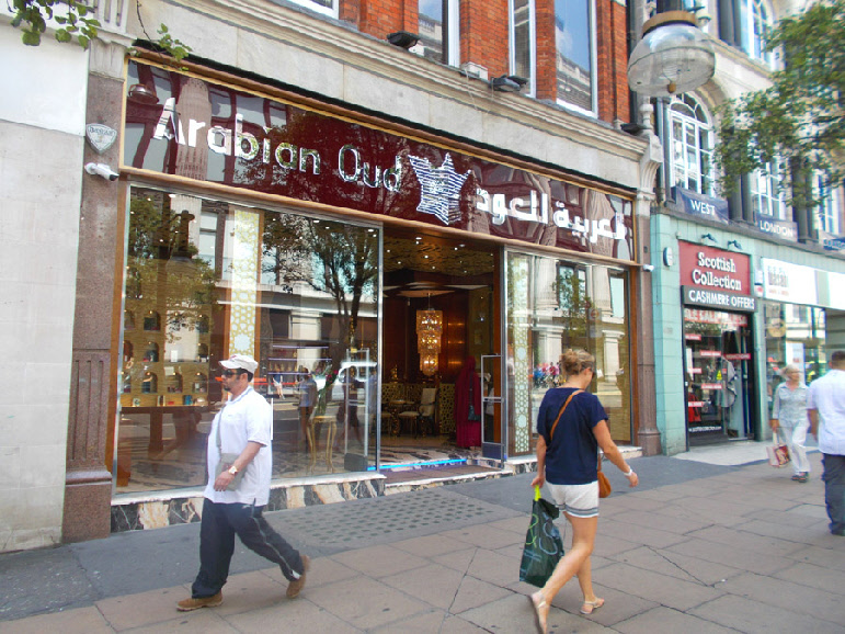 Arabian Oud fragrance shop on Oxford Street