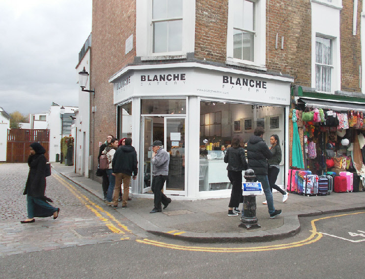 Blanche eatery on Portobello Road in London