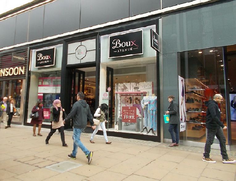Boux Avenue underwear shop on Oxford Street near Marble Arch