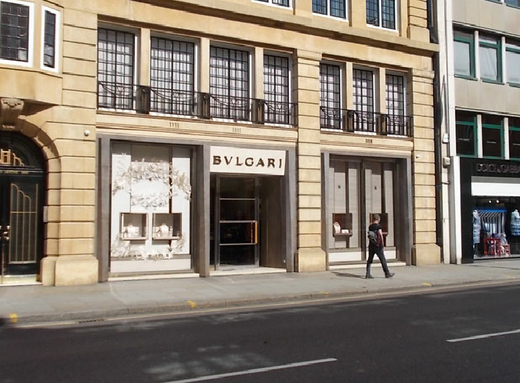 Bulgari jewellery shop on Sloane Street in Knightsbridge
