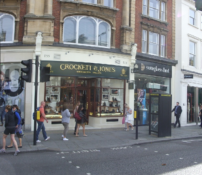 Crockett and Jones men’s shoe shop on Brompton Road, Knightsbridge