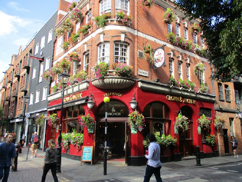 Crown and Anchor pub in London’s Covent Garden