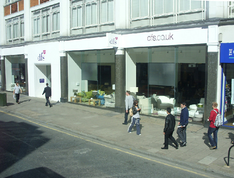 DFS furniture store on London’s Tottenham Court Road