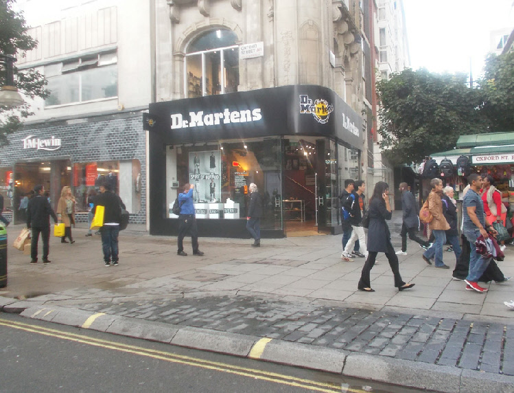 Dr. Martens shoe shop on London’s Oxford Street