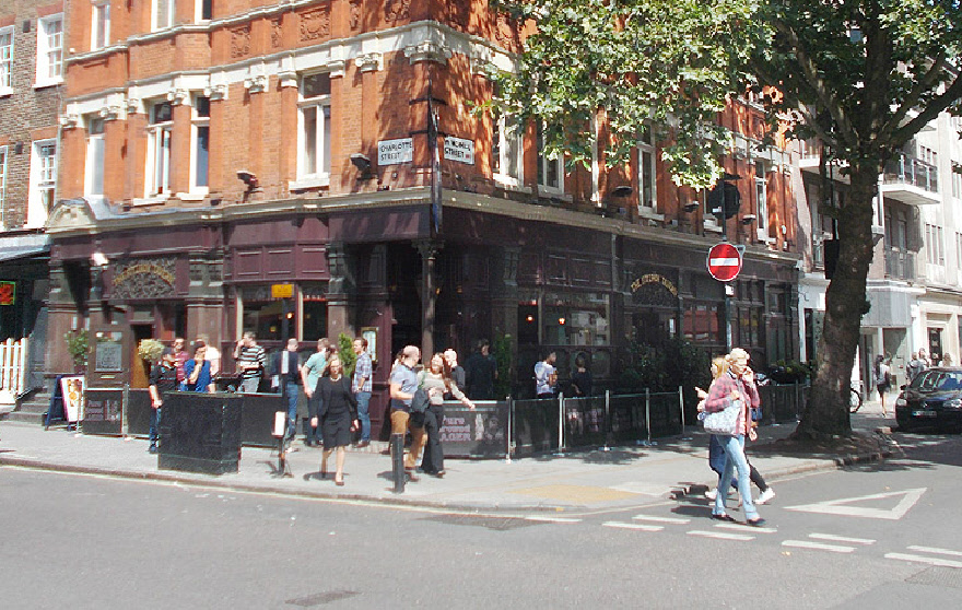 Fitzroy Tavern on Charlotte Street in London’s Fitzrovia