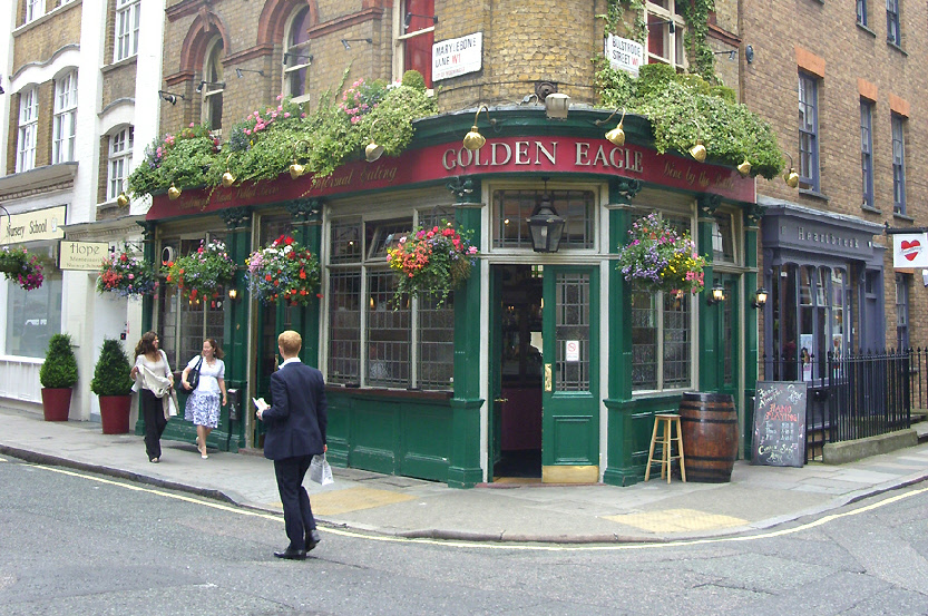 Golden Eagle pub on Marylebone Lane in London