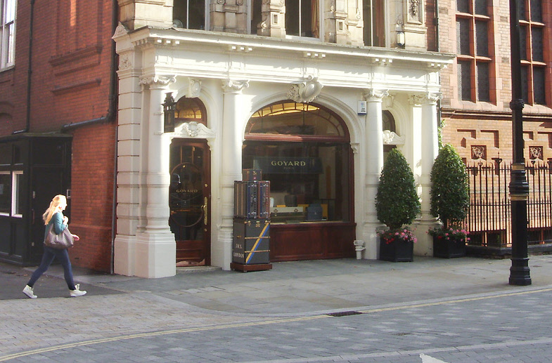Goyard luggage shop on Mount Street in London’s Mayfair