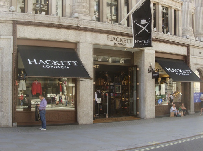 Hackett menswear shop on London’s Regent Street