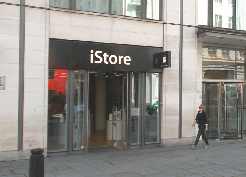 iStore Apple retailer on the Strand in London