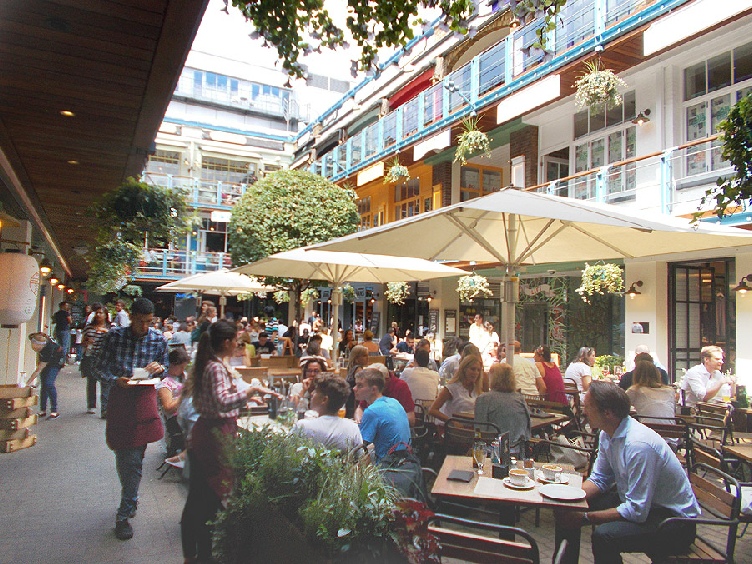 Kingly Court restaurants in London’s Carnaby