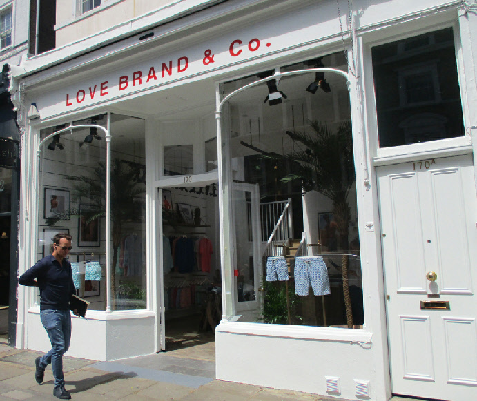 Love Brand & Co swimwear shop in London’s Notting Hill