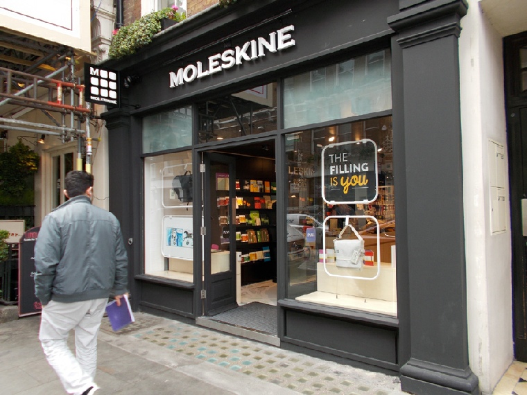 Moleskine shop on King Street in London’s Covent Garden