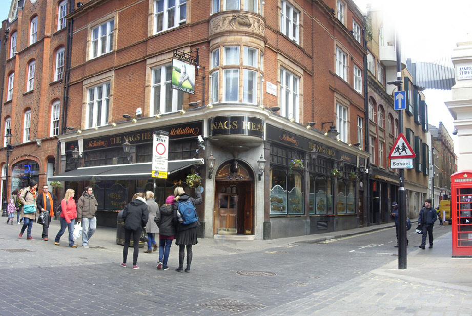Nags Head pub opposite Covent Garden Station