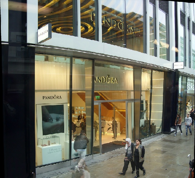 Pandora jewellery shop on London's Oxford Street