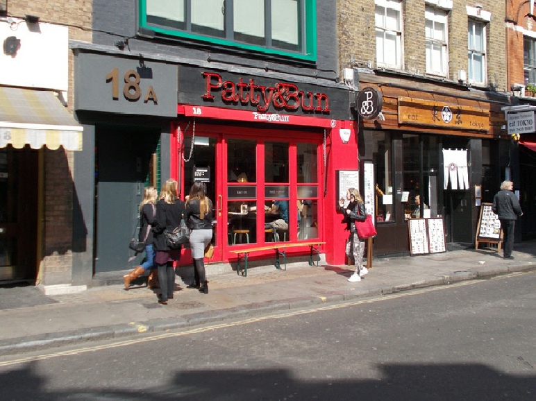 Patty & Bun restaurant on Old Compton Street in London’s Soho