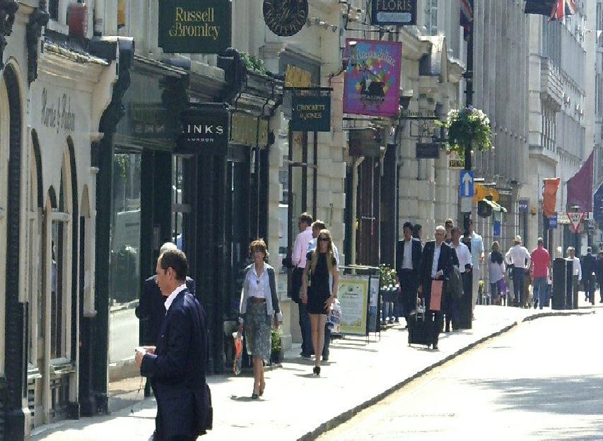 Russell and Bromley shoe shop on Jermyn Street in London