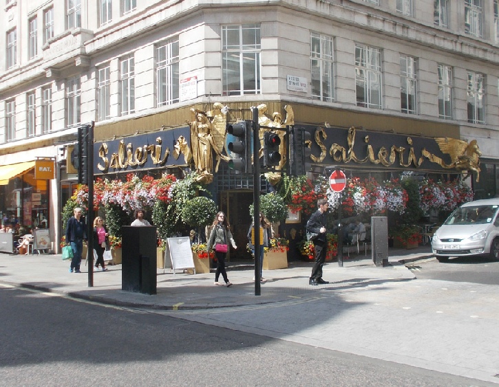 Salieri restaurant on Strand in London's Covent Garden