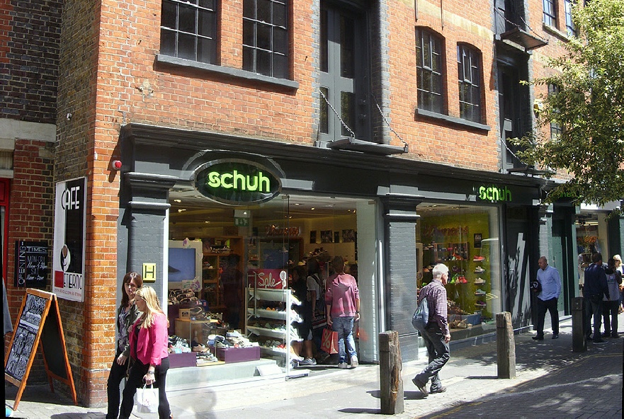 Schuh shoes shop on Neal Street in London's Covent Garden