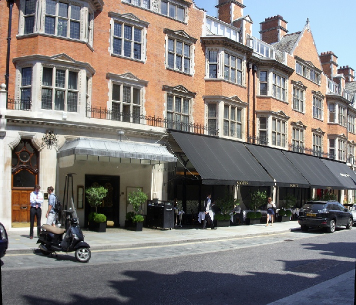 Scotts seafood restaurant on Mount Street in London's Mayfair