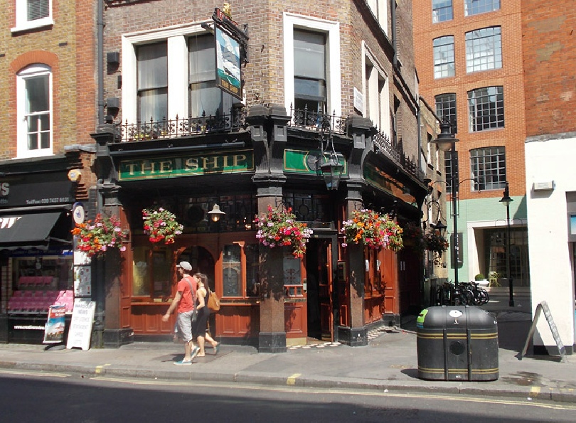 The Ship pub on Wardour Street in London's Soho