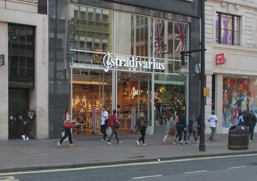 Stradivarius clothing shop on Oxford Street in London
