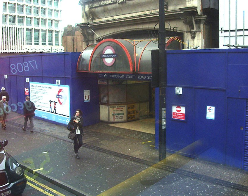 Tottenham Court Road Station on Oxford Street