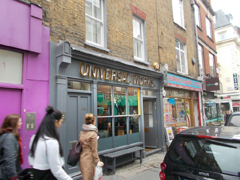 Universal Works menswear shop on Berwick Street in London's Soho