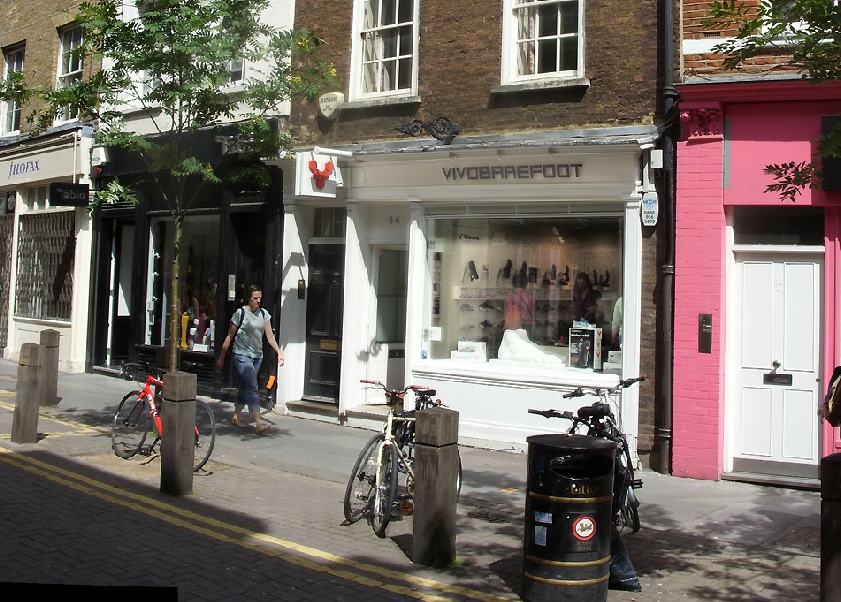 Vivo Barefoot shoes shop on Neal Street in London's Covent Garden