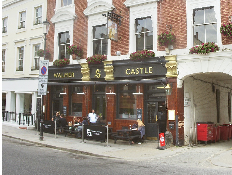 Walmer Castle pub on Ledbury Road in London's Notting Hill