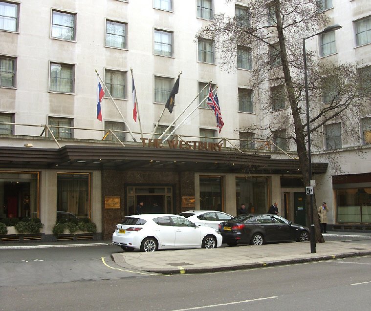 Westbury Hotel on Conduit Street in London's Mayfair