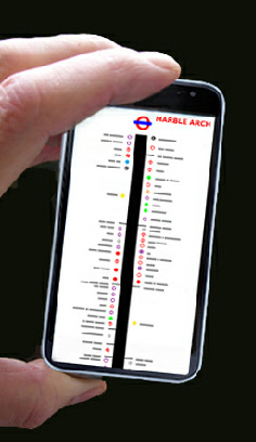 Image of London street map on phone