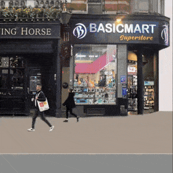 Oxford Street shops walking from Tottenham Court Road 