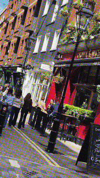 Another London hotspot: Crown and Anchor pub on the pedestrian way from the station to Seven Dials