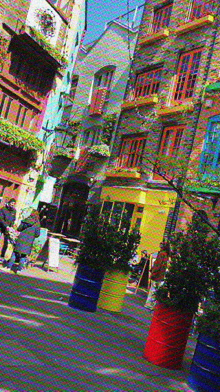 Another London hotspot: colourful plant pots at Neal's Yard