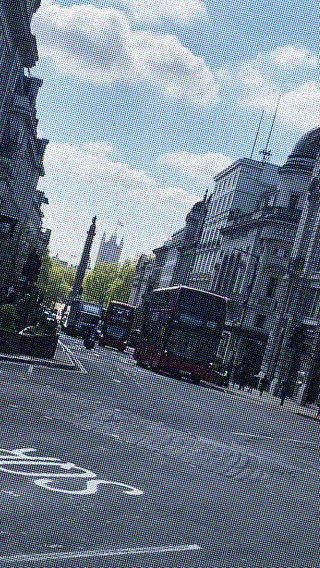 Another London hotspot: looking south towards Parliament from Piccadilly Circus