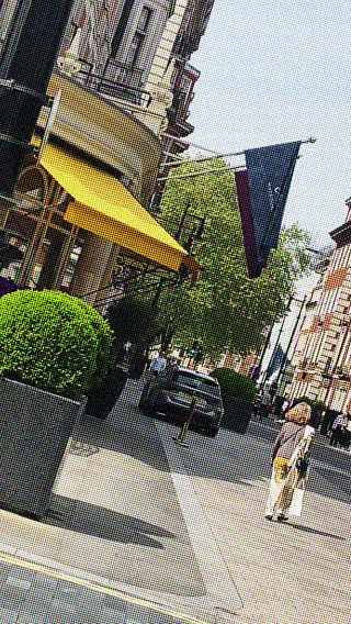 Another London hotspot: the magic pond outside the Connaught Hotel in Mayfair