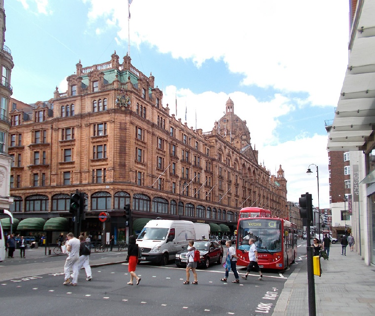 The famous Harrods department store in London's Knightsbridge