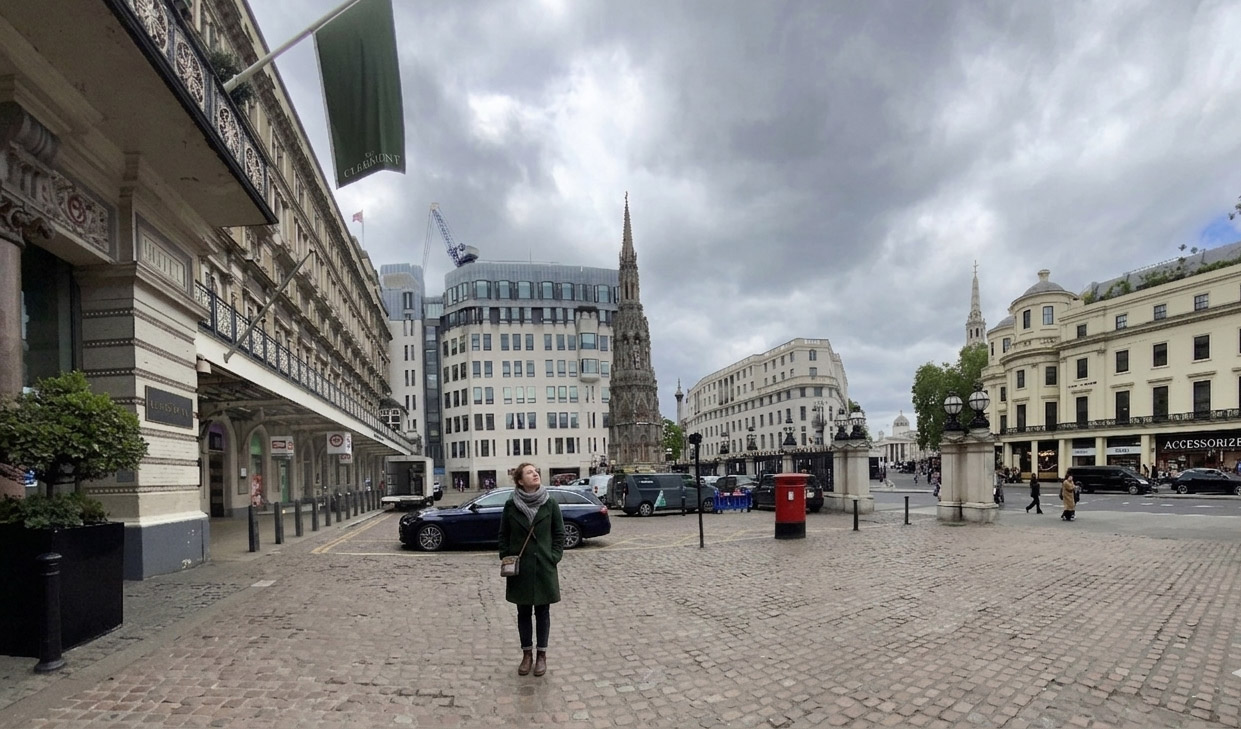 Charing Cross station and the National Gallery in London
