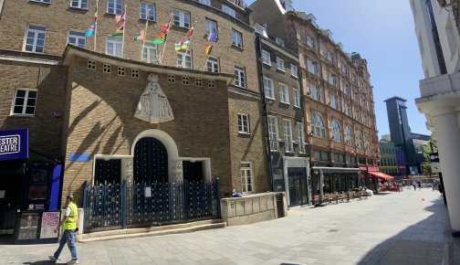 The Church of Notre Dame de Paris near Leicester Square in London